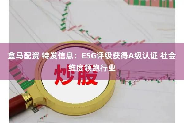 盒马配资 特发信息：ESG评级获得A级认证 社会维度领跑行业