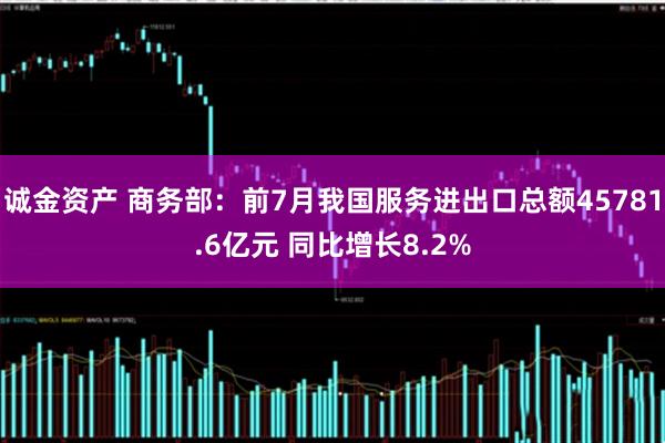 诚金资产 商务部：前7月我国服务进出口总额45781.6亿元 同比增长8.2%